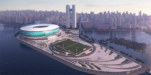 大連梭魚灣專業足球場項目