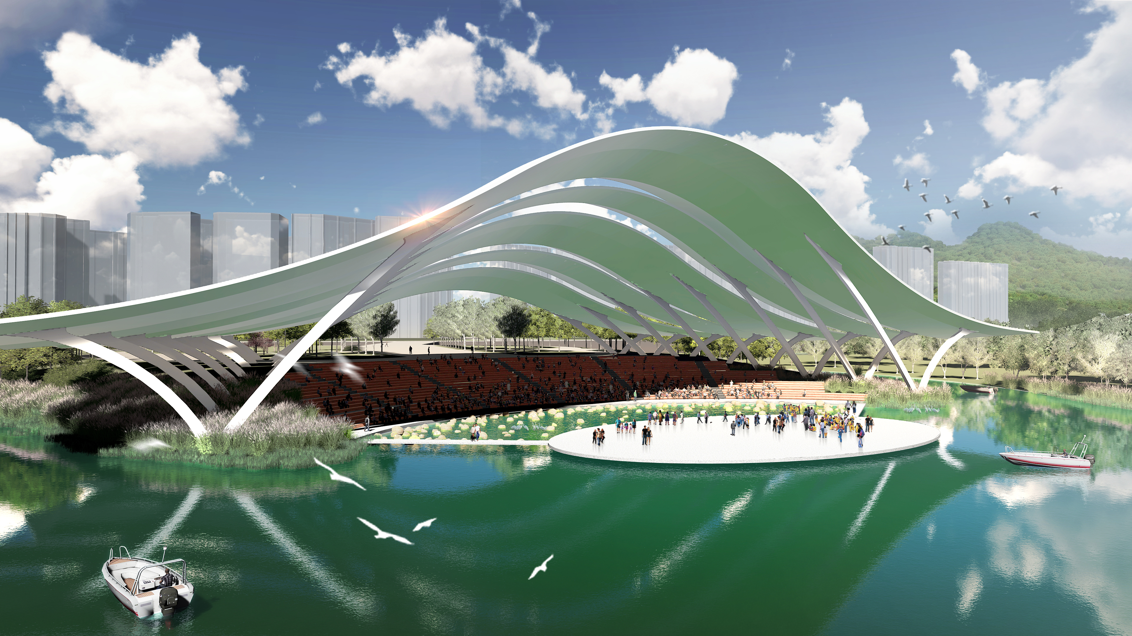 吉林通化佟佳江演藝廣場項目